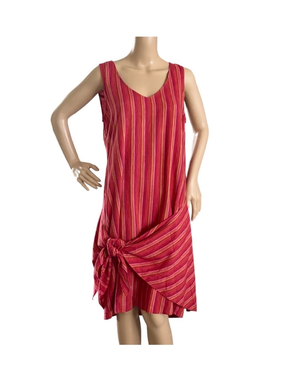 Anthroplogie Drew Red Stripe
Morgan Linen Tie Front
Dress Size S